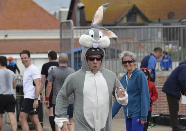 Tony Ryan, the fastest Easter Bunny on show. Picture: Neil Marshall (170299-1)