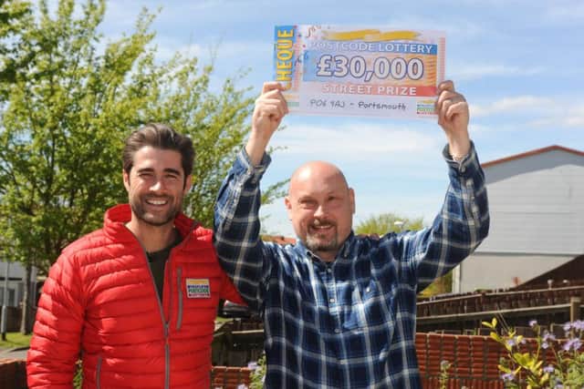 John Morgan with People's Postcode Lottery ambassador Matt Johnson