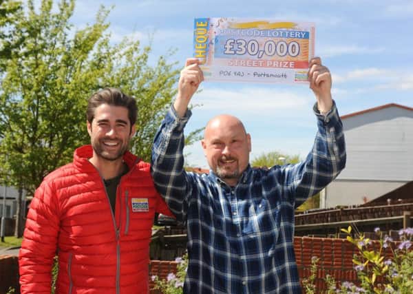 John Morgan with People's Postcode Lottery ambassador Matt Johnson