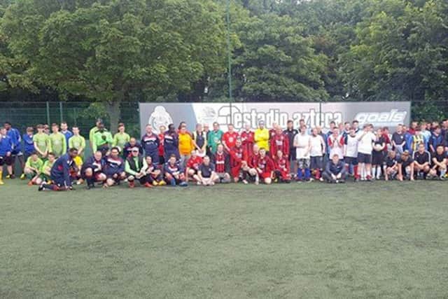 FOOTBALL FUN Some of the participants of last years cup contest