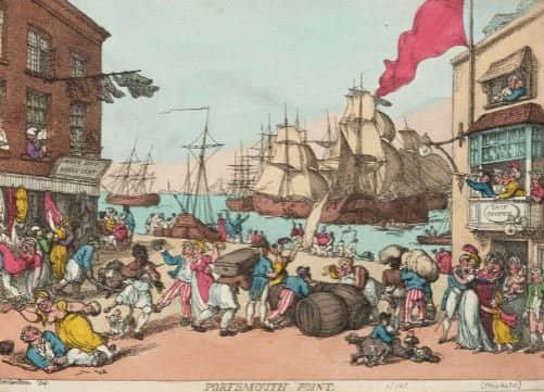 Portsmouth Point by Thomas Rowlandson. Picture: National Maritime Museum