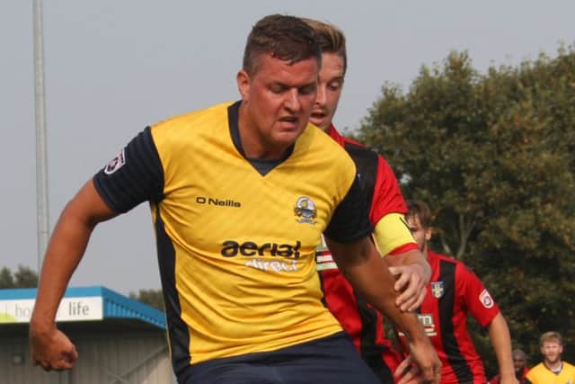 Gosport Borough's Ben Wright. Photo by Habibur Rahman