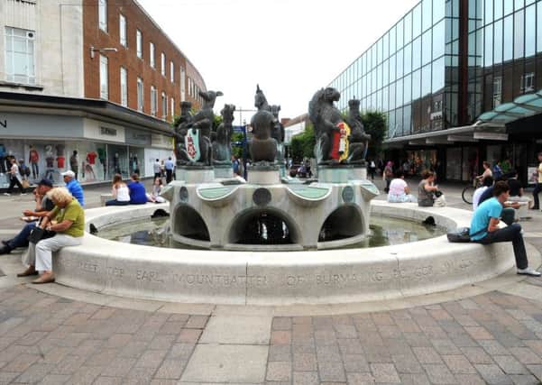 The fountain in Commercial Road.
 Picture: Ian Hargreaves