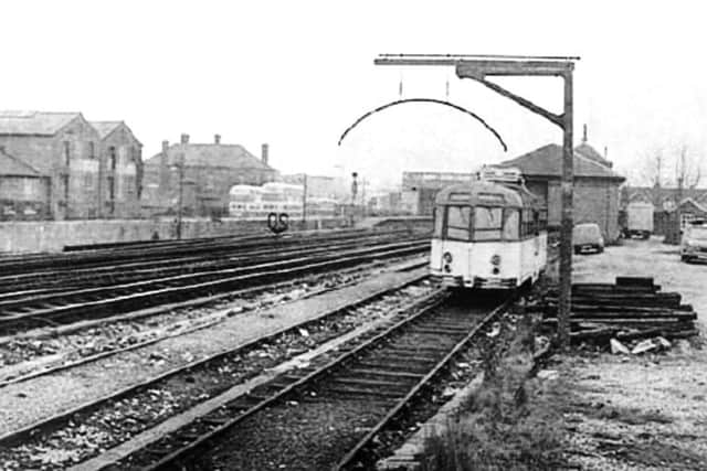 A redundant Blackpool tram in Havant goods yard between 1964 and 1966.  Picture: Barry Cox Collection