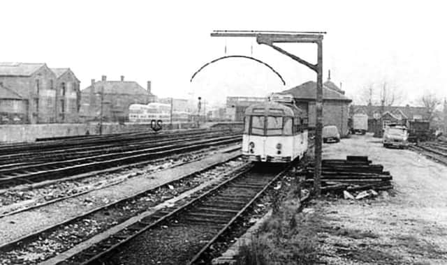 A redundant Blackpool tram in Havant goods yard between 1964 and 1966.  Picture: Barry Cox Collection