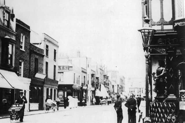 A look along Great South Street in 1905. Elm Grove crosses the T at the top of the street. 							                            Picture: Barry Cox Collection