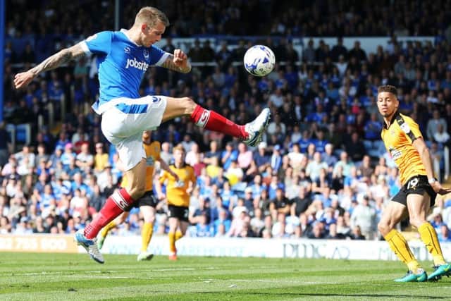 Carl Baker put Pompey 1-0 up on 20 minutes Picture: Joe Pepler