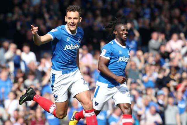 Kal Naismith celebrates after scoring his free-kick. Photo by Joe Pepler