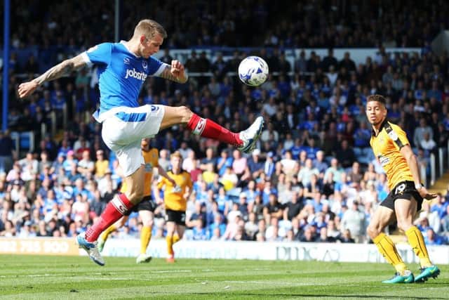 Carl Baker is hoping to help fire Pompey to the title. Picture: Joe Pepler
