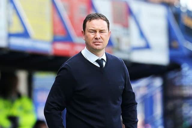 Plymouth boss Derek Adams. Photo by Joe Pepler