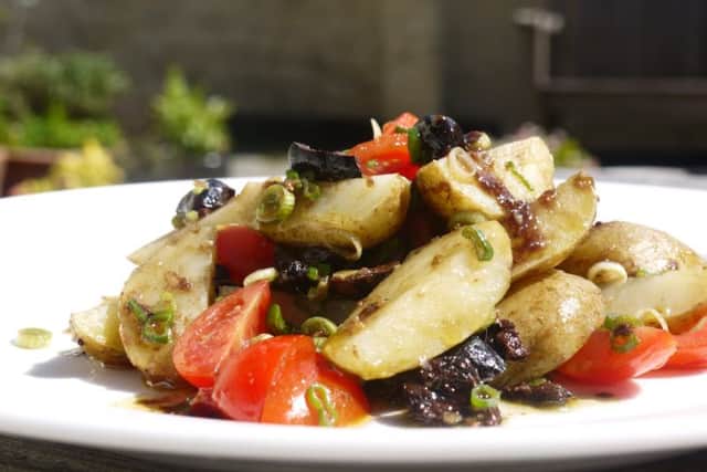 This enticing salad is perfect with a barbecued shoulder of lamb