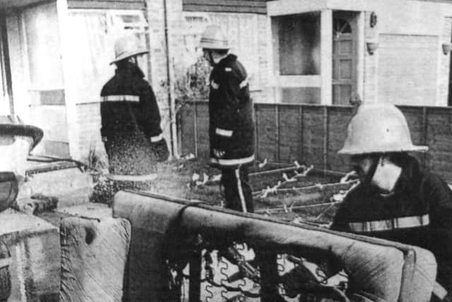 The contents of Matthew's parents' Havant home were badly damaged after the blaze