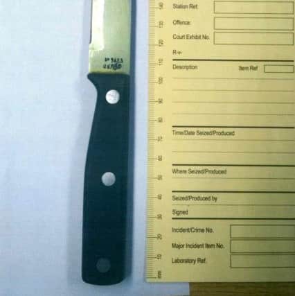 The knofe used by Dler Mohammed