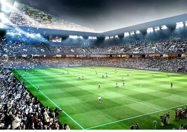 An artist's impression of what Pompey's new stadium would have looked like