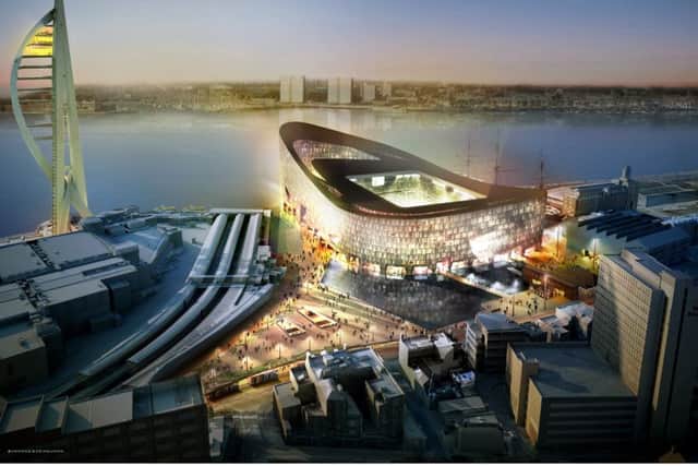 An artist's impression of how the stadium would have looked from the outside