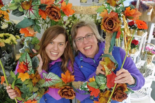 Helen Bailey, left, and her mum Liza Bailey at Seaside Florist on Hayling Island Picture: Ian Hargreaves (161344-1)