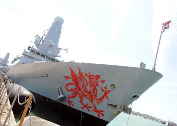HMS Dragon was rededicated in a ceremony at Portsmouth Naval Base on Friday.
Picture: Sarah Standing (160941-6380) PPP-160807-154546001