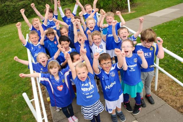 Children at Purbrook Infant School during Blue Day 2015