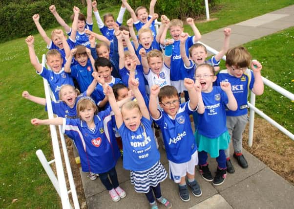 Children at Purbrook Infant School during Blue Day 2015
