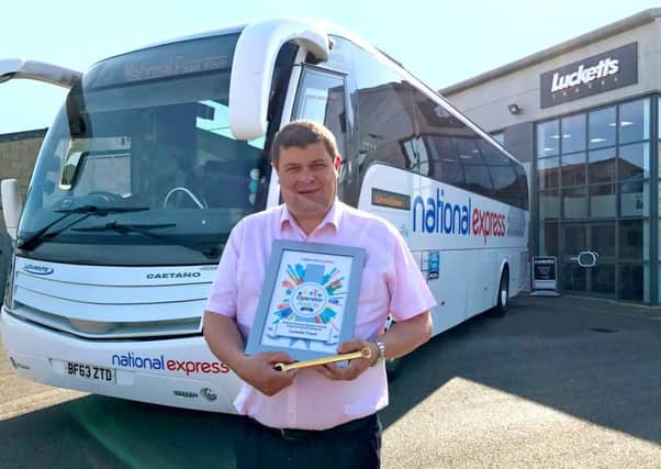 Lucketts engineering director Mark Jordan with the golden spanner award
