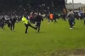 A screenshot from the video posted on YouTube