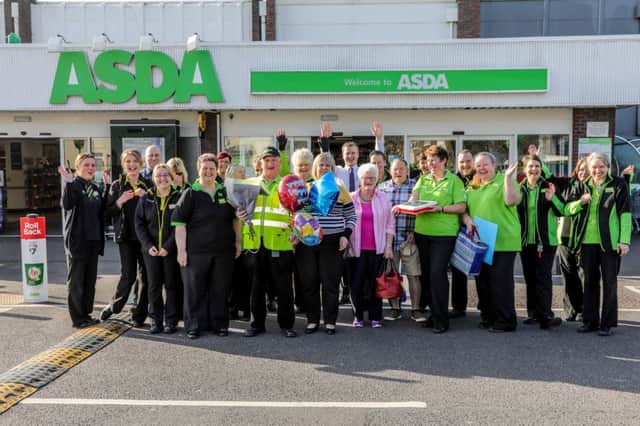 Ron Withers with colleagues at Asda