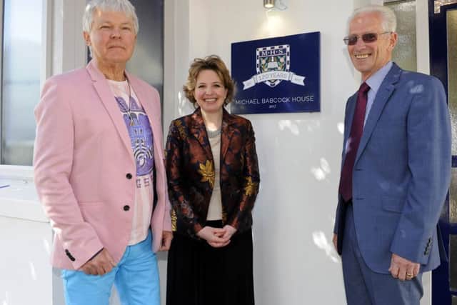 From left, architect Mick Morris, headteacher Rebecca Parkyn and Michael Babcock at the opening of Mayville School's new senior department Picture: Malcolm Wells (170426-1427)