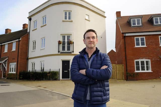 Brian MacDonald outside his home on the Berewood estate in Waterlooville Picture: Malcolm Wells (170426-1650)