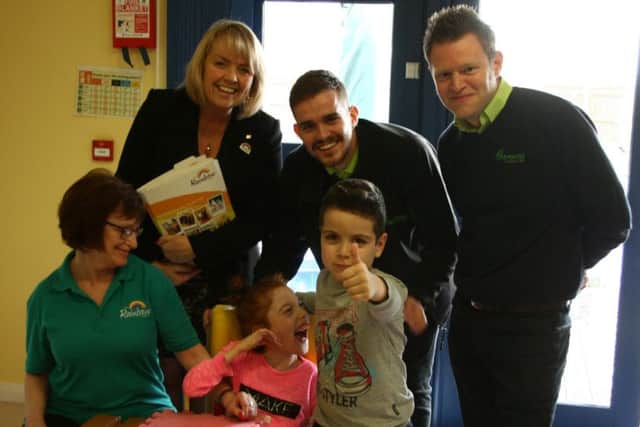 Staff and children from Garsons and The Rainbow Centre