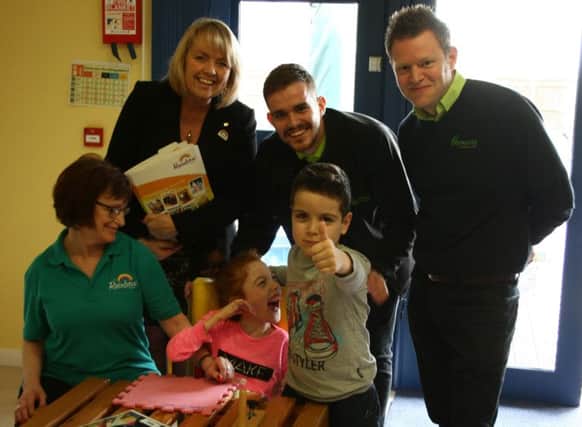 Staff and children from Garsons and The Rainbow Centre