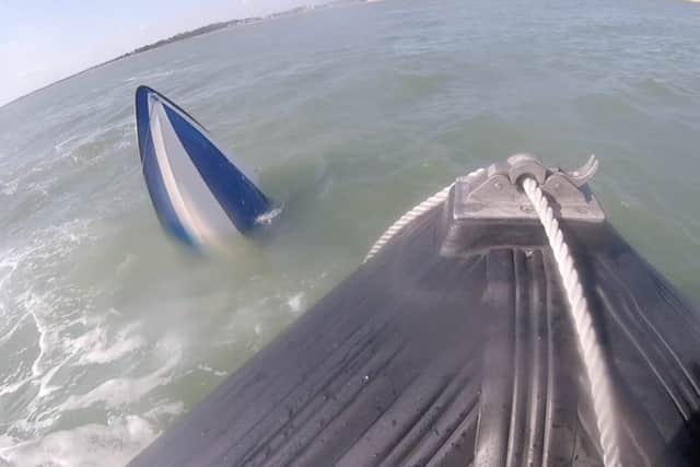 Gafirs rescued three people from a sinking boat