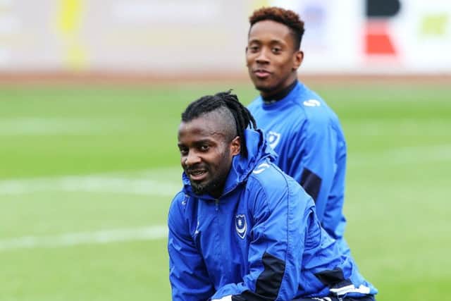 Stanley Aborah and Jamal Lowe. Picture: Joe Pepler