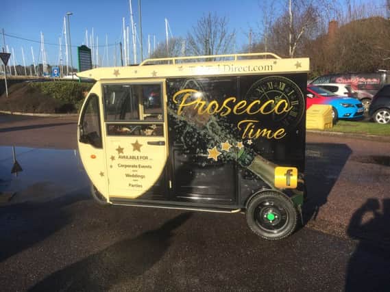 Prosecco Time tuk-tuk launched by Gosport firm tuktukdirect.com