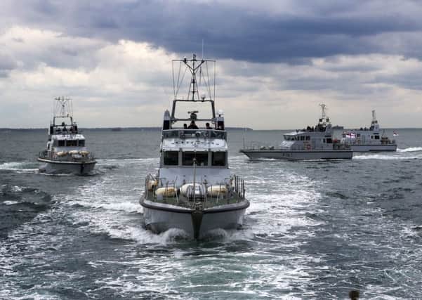 Some of the 14 P2000 naval ships and three coastal forces heritage trust vessels that took part in exercises in the Solent this week