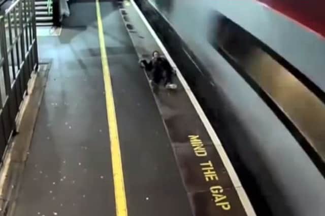 British Transport Police has released shocking footage of near-miss encounters of trespassers on railway lines to warn people of the dangers. Picture: British Transport Police