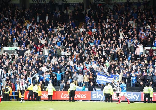 Pompey fans at Notts County. Picture: Joe Pepler.