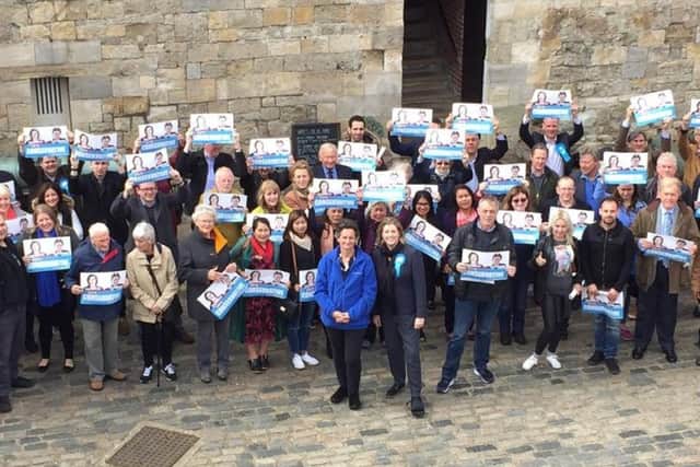 Flick Drummond and Penny Mordaunt launch their campaign for June's General Election at Southsea Castle PPP-170429-141657001