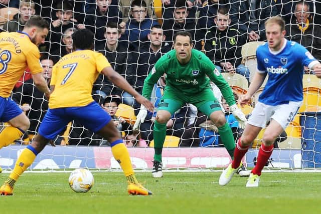 David Forde registered a 19th clean sheet at Mansfield yesterday Picture: Joe Pepler