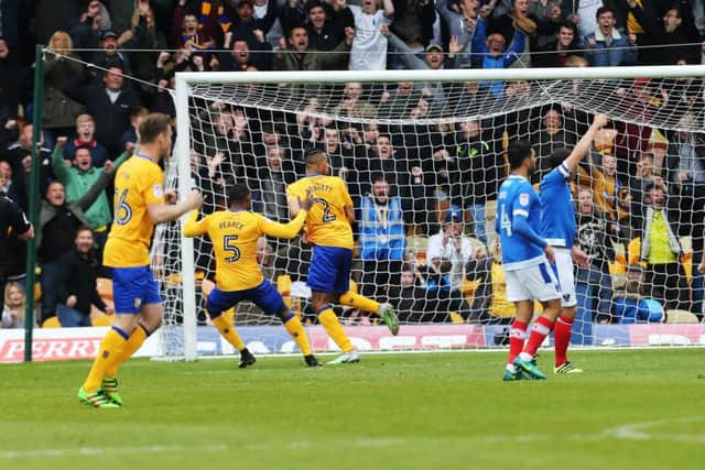 Rhys Bennett's goal is disallowed for offside Picture: Joe Pepler