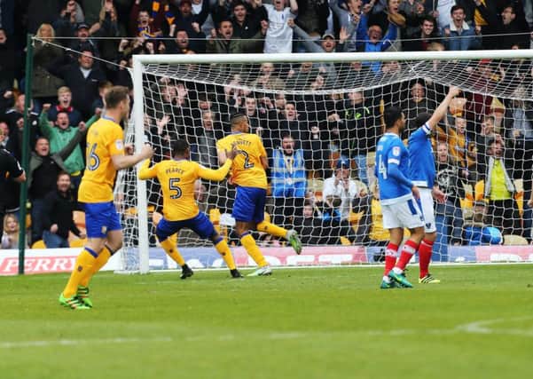 Rhys Bennett's goal is disallowed for offside Picture: Joe Pepler