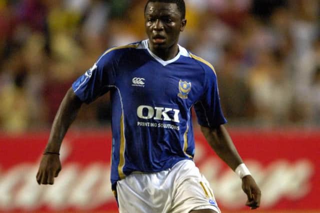 Sulley Muntari during his spell at Pompey