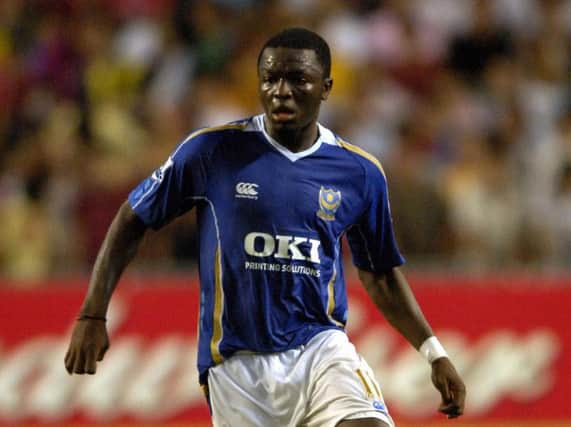 Sulley Muntari during his spell at Pompey
