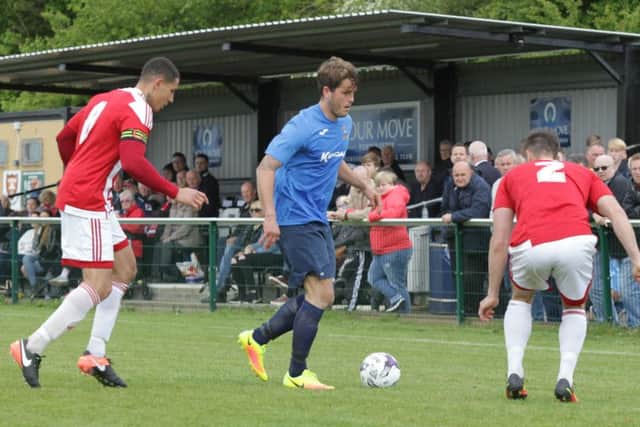 Baffins' Blu Boam in action during the Wessex League Cup final. Picture: Habibur Rahman (170572-77)