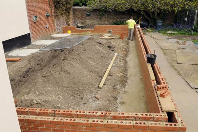 The new Butterfly House being built.