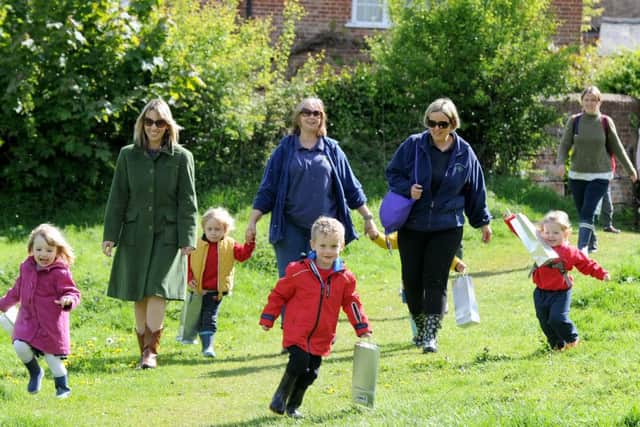Hambledon Pre-School took part in a Peppa Pig Muddy Puddle Walk for Save The Children.  Picture: Sarah Standing (170559-837)