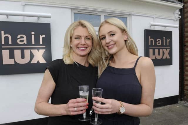 Owners Kelly Dove, left, and Olivia Reeves at Hair Lux in Warsash.Picture: Ian Hargreaves (170493-1)
