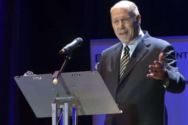 Michael Eisner at the Pompey Supporters' Trust meeting Pictures: Neil Marshall (170302-3)