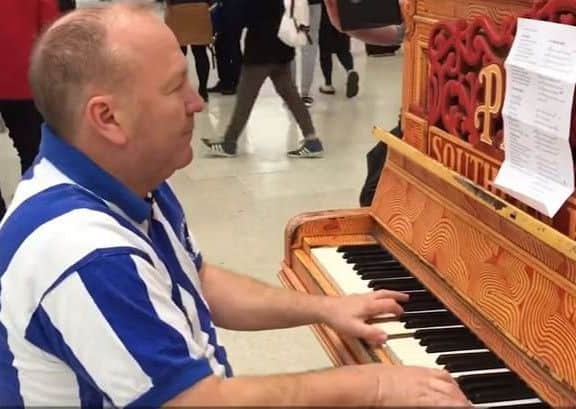 Mark Brailsford performs his song Imagine There's No Southern