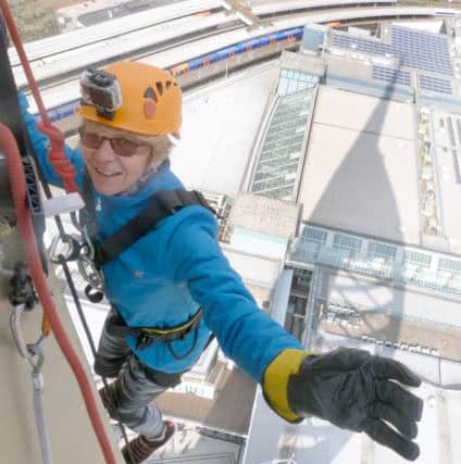 Sharon doing her abseil