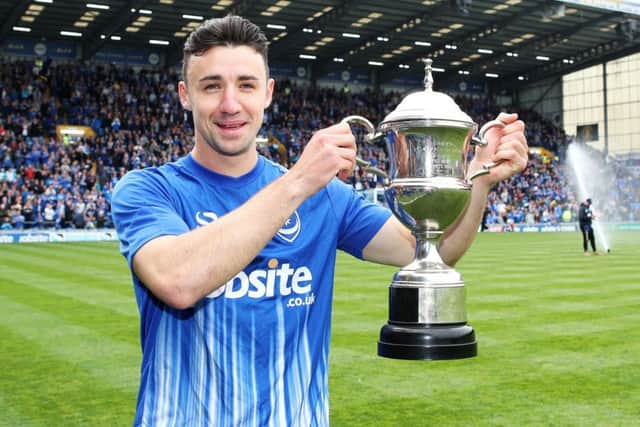 Enda Stevens with the player-of-the-season trophy. Picture: Joe Pepler